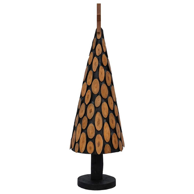 Choinka z podstawą Brązowy 149 cm Lite drewno tekowe