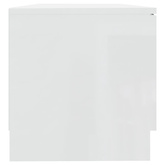 Szafka pod TV, wysoki połysk, biała, 80x35x36,5 cm