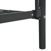 Rama łóżka piętrowego, czarna, metalowa, 140x200 cm/90x200 cm