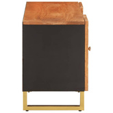 Szafka pod TV, brązowo-czarna 105x33,5x46 cm, lite drewno mango vidaXL
