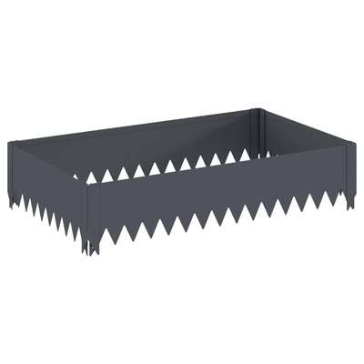 Krawężnik do trawnika 4 szt. 100 x 60 x 20 cm Stal antracytowy