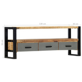 vidaXL Szafka pod TV, 130x30x50 cm, lite drewno mango