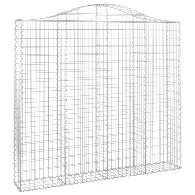 Kosze gabionowe, 4 szt, 200x30x180/200 cm, galwanizowane żelazo