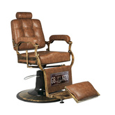 Gabbiano fotel barberski Boss Old Leather jasnobrązowy 126469