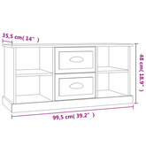 vidaXL Szafka pod TV, szarość betonu, 99,5x35,5x48 cm