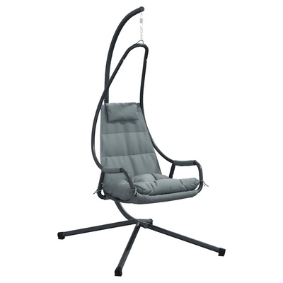 Wiszące krzesło jajo Antracyt 94 x 107 x 196,5 cm Stal