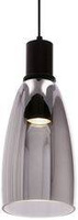 Udin big lampa wisząca czarny 1x15W GU10 klosz szary