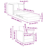 Sofa Bed Cappuccino 74 x 77 x 81 cm Sztuczna skóra