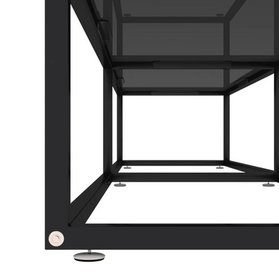 vidaXL Szafka pod TV, czarna, 180x40x40,5 cm, szkło hartowane