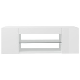 vidaXL Szafka TV z oświetleniem LED, wysoki połysk, biała, 90x39x30 cm