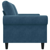 Sofa 2-osobowa, niebieski, 140 cm, tapicerowana aksamitem
