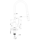 Bateria zlew. dalis z elastyczną 2f wylewką, biały BZ-64-002-L Invena