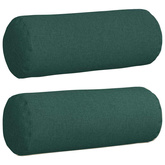 Poduszki Wałkowe 2 pcs Ciemna zieleń ? 25 x 70 cm tkanina