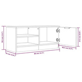 vidaXL Szafka pod TV, czarna, 80x35x36,5 cm, materiał drewnopochodny