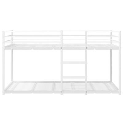 Łóżko piętrowe bez materaca, białe, 100x200 cm, stal