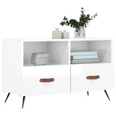 vidaXL Szafka pod TV, biała, wysoki połysk, 80x36x50 cm wariant 5