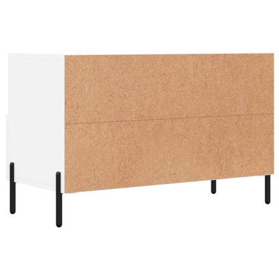 vidaXL Szafka pod TV, biała, 80x36x50 cm, materiał drewnopochodny