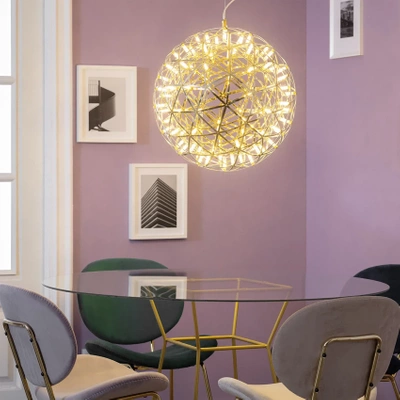 Lampa Wisząca Złota LED 35W Abruzzo Sofia Barwa Ciepła