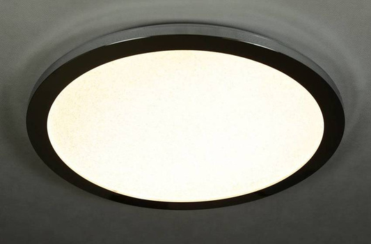 Plafon do łazienki PIXEL minimalistyczny – srebrny chromowany 40 cm - okrągły plafon LED z funkcją ściemniania 3000K 24W IP44