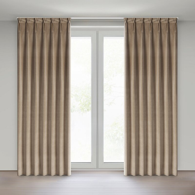 Zasłona Melanie ciemnobeżowa 80x270