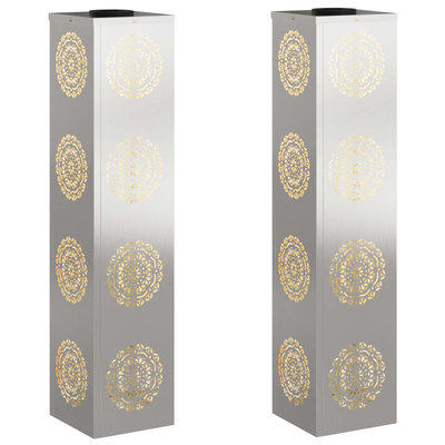 Słoneczna LED lampa na ścieżkę 2 pcs Srebrny Stal nierdzewna