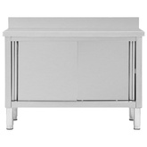 Stół roboczy, przesuwne drzwi, 120x50x(95-97) cm, stal