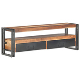 vidaXL Szafka pod TV 120x30x40 cm, lite drewno stylizowane na sheesham