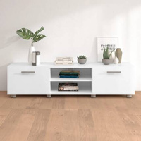 vidaXL Szafka pod TV, biała, 140x40x35 cm materiał drewnopochodny