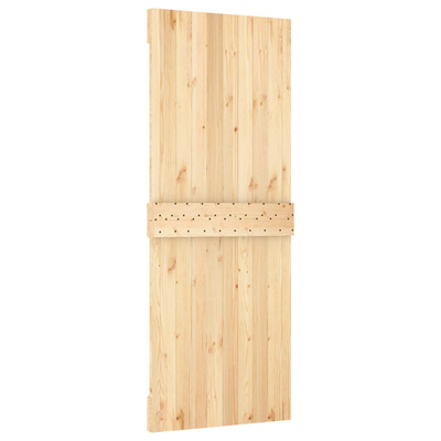 Drzwi przesuwne 80 x 210 cm Lite Drewno Sosnowe (Nieobrobione)