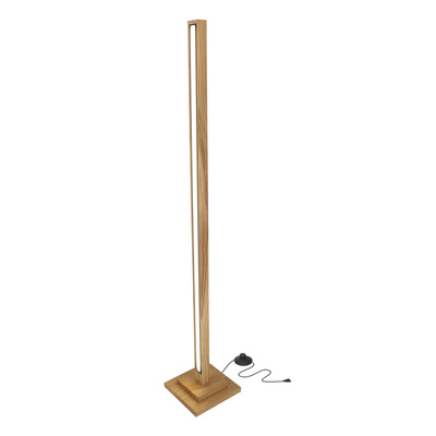 alset lampa podłogowa drewno +czarny 1x18w led