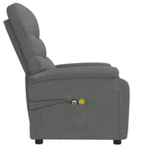 vidaXL Elektryczny fotel masujący, ciemnoszary, tkanina