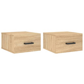 vidaXL Wiszące szafki nocne, 2 szt., dąb sonoma, 35x35x20 cm model standard