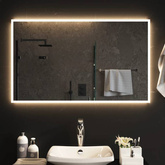 vidaXL Lustro łazienkowe z LED, 100x60 cm