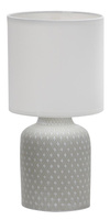 Lampka nocna Iner szara ceramiczna z abażurem Candellux