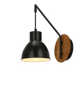 Kinkiet Vario loft czarny metalowy na wysięgniku do salonu E27