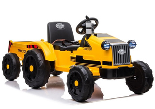 Traktor na Akumulator z Przyczepą CH9959 Światła LED Pilot Radio Żółty