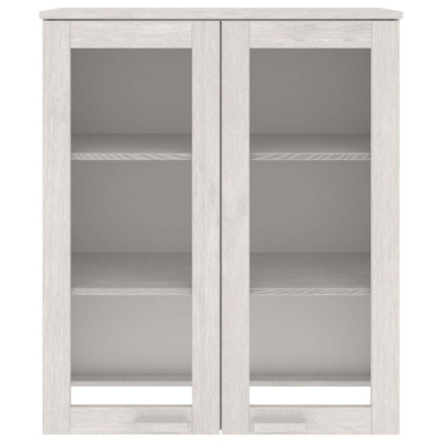 Nadstawka HAMAR, biała, 85x35x100 cm, lite drewno sosnowe