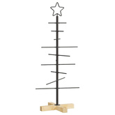 Metalowa choinka świąteczna z podstawą Czarny 89 cm