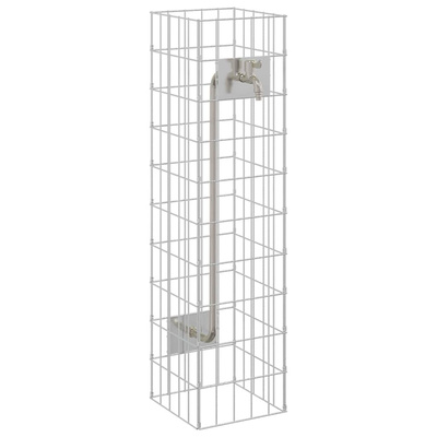 Kran Gabionowy Srebrny 25 x 25 x 100 cm Stal nierdzewna