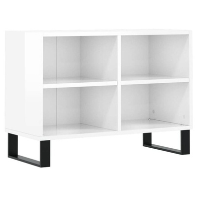 vidaXL Szafka pod TV, biała, wysoki połysk, 69,5x30x50 cm