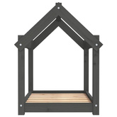 vidaXL Legowisko dla psa, szare, 71x55x70 cm, lite drewno sosnowe