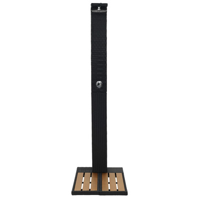 Prysznic ogrodowy, polirattan i WPC