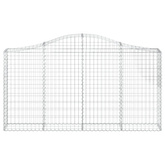 Kosze gabionowe, 4 szt, 200x30x100/120 cm, galwanizowane żelazo
