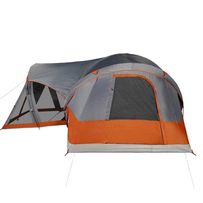 vidaXL Namiot rodzinny tipi, 8-os., szaro-pomarańczowy, wodoszczelny model standard