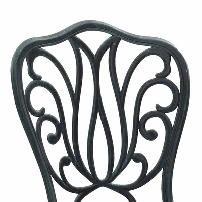 Zestaw Bistro Ogrodowego 3 szt. Zielony Aluminium