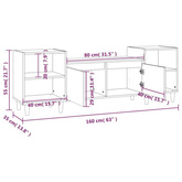 vidaXL Szafka pod TV, szarość betonu, 160x35x55 cm model standard