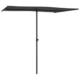 Parasol ogrodowy na aluminiowym słupku, 2x1,5 m, antracytowy