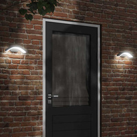 Kinkiety zewnętrzne LED, 2 szt., czarne, odlewane aluminium