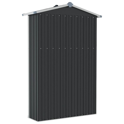 Szopa ogrodowa, antracyt, 116x45x175 cm, stal galwanizowana