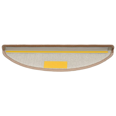 Maty na schody 15 szt. 56x17x3 cm Jasnobrązowe półokrągłe